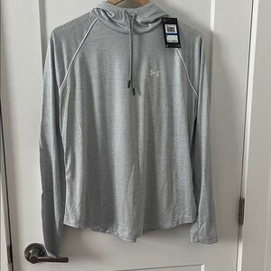 BNWT Under Armour Light Gray Performance Hoodie XL